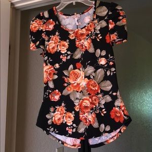 Fall inspired floral print blouse